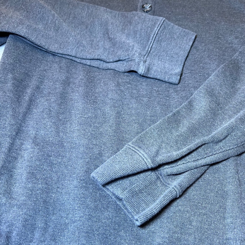 Daniel Cremieux Mens Size Medium Signature Gray 1/4 Button Pullover Sweater - Picture 12 of 13